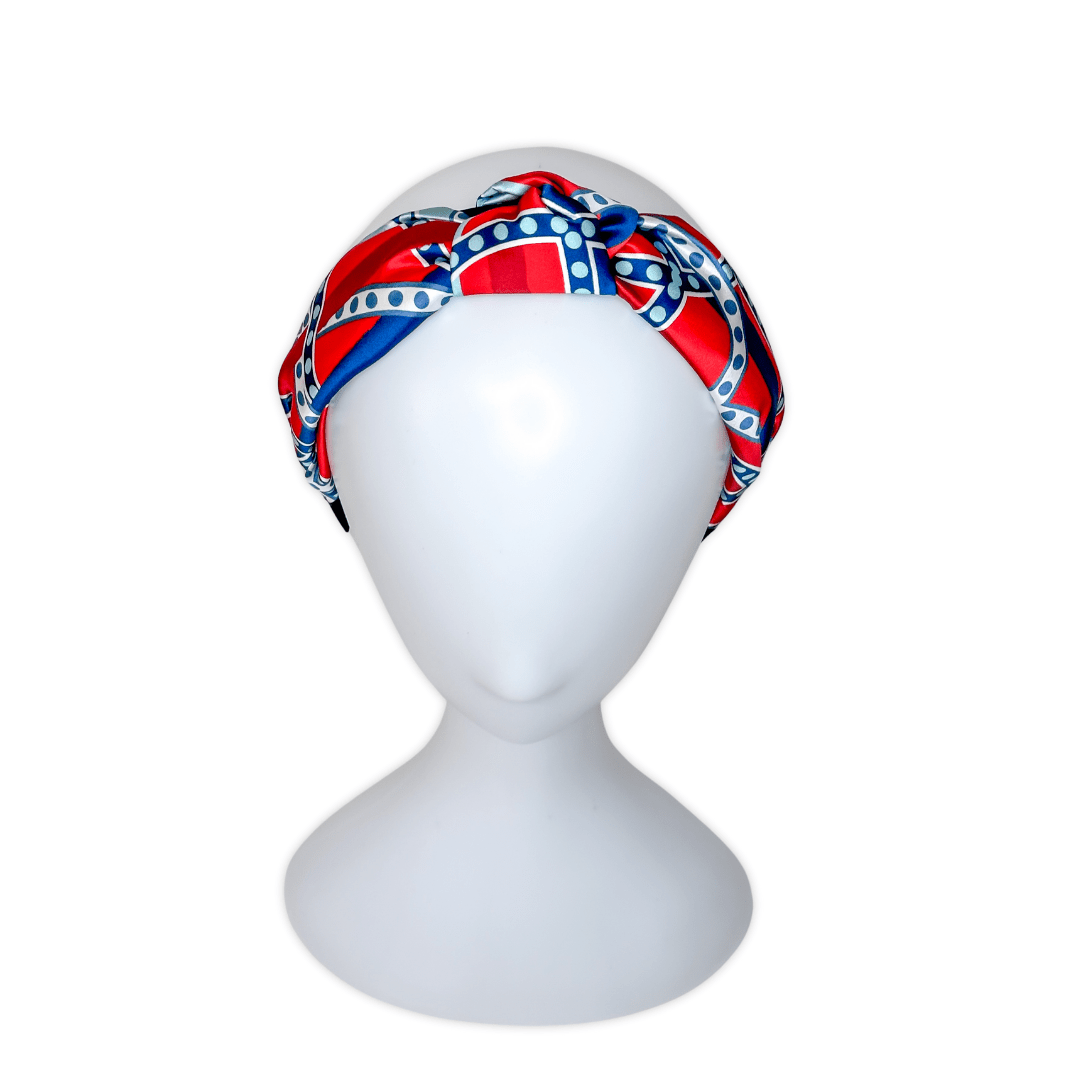 The Ellis Silk Knotted Headband - CB Grey - Headband