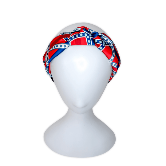 The Ellis Silk Knotted Headband - CB Grey - Headband