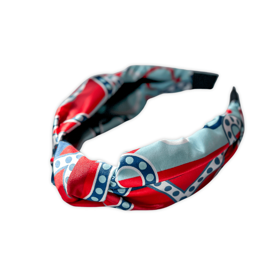 The Ellis Silk Knotted Headband - CB Grey - Headband