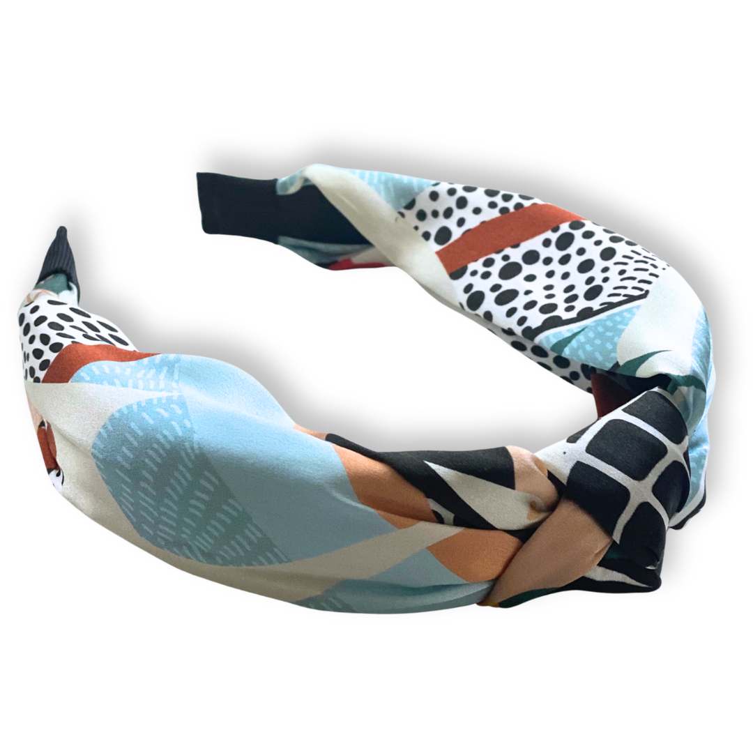 The Katie Silk Knotted Headband - CB Grey - Headband