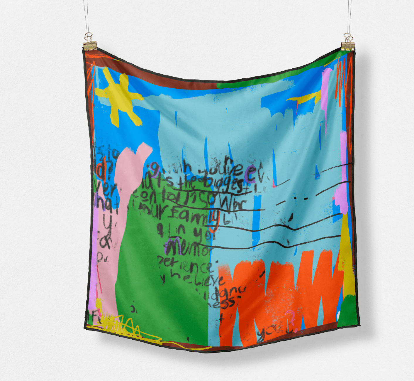CB Grey x Elise Lyon Silk Scarf - CB Grey - Scarf