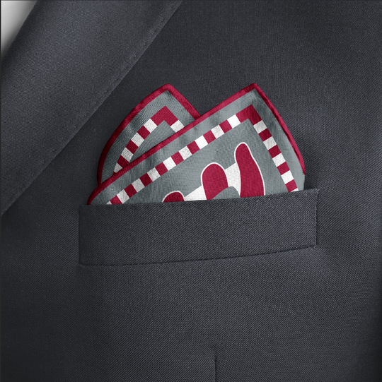 The Taylor Game Day Pocket Squares - CB Grey