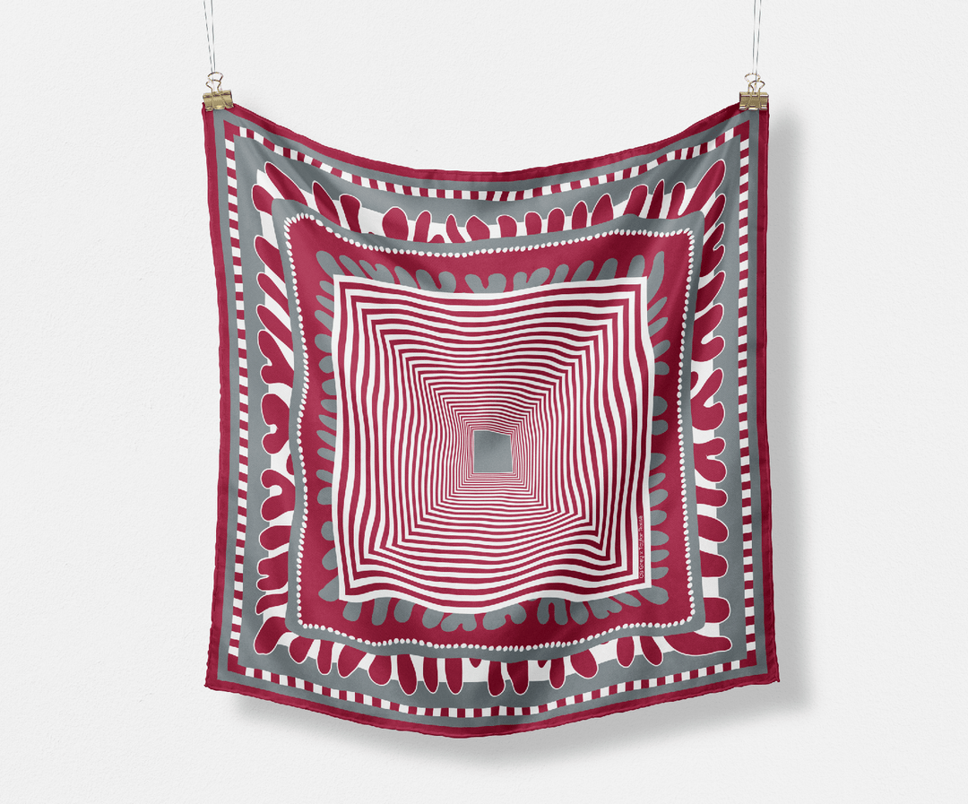 The Taylor Game Day Silk Scarves - CB Grey - Scarf