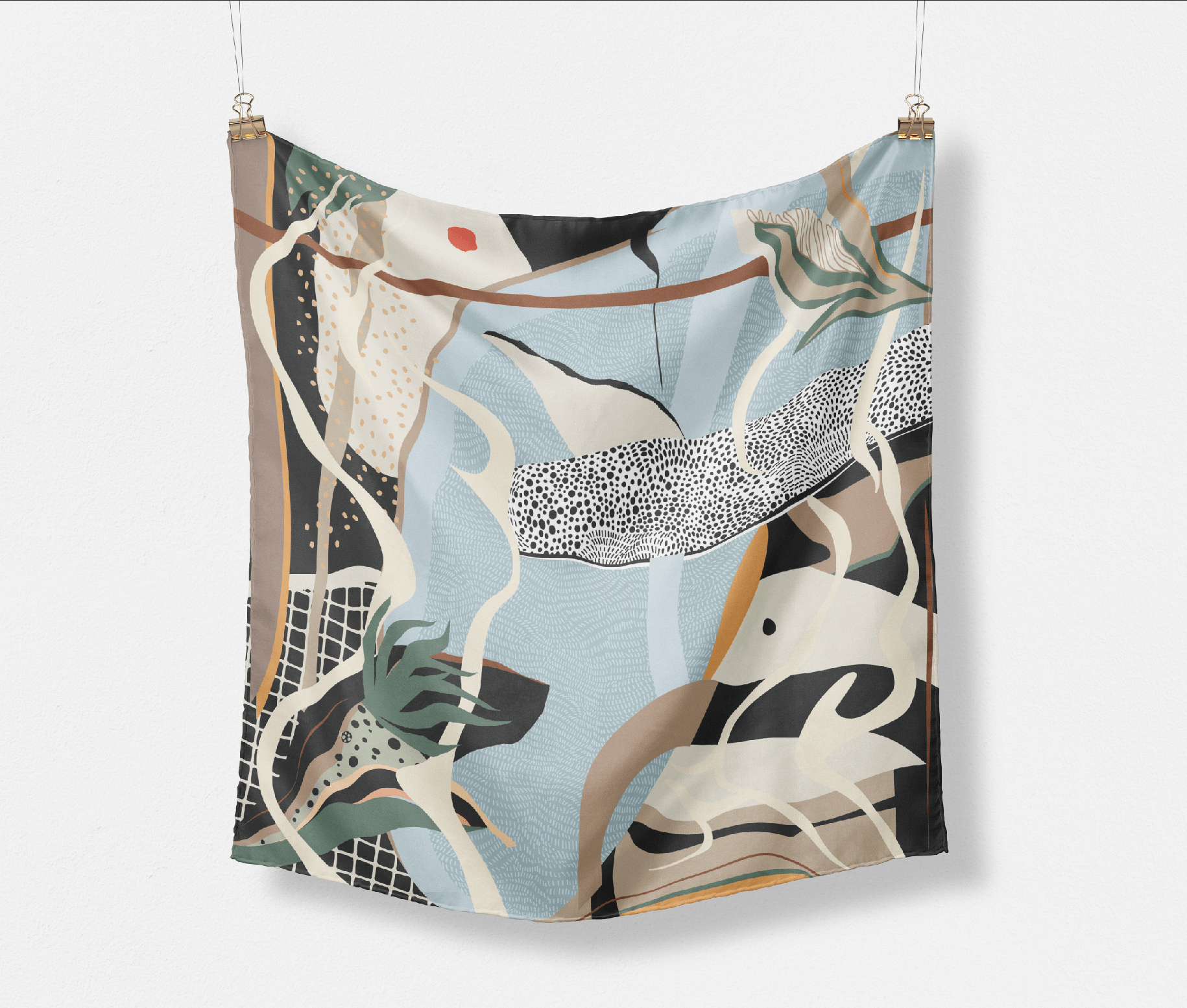The Katie Silk Scarf - CB Grey - Scarf