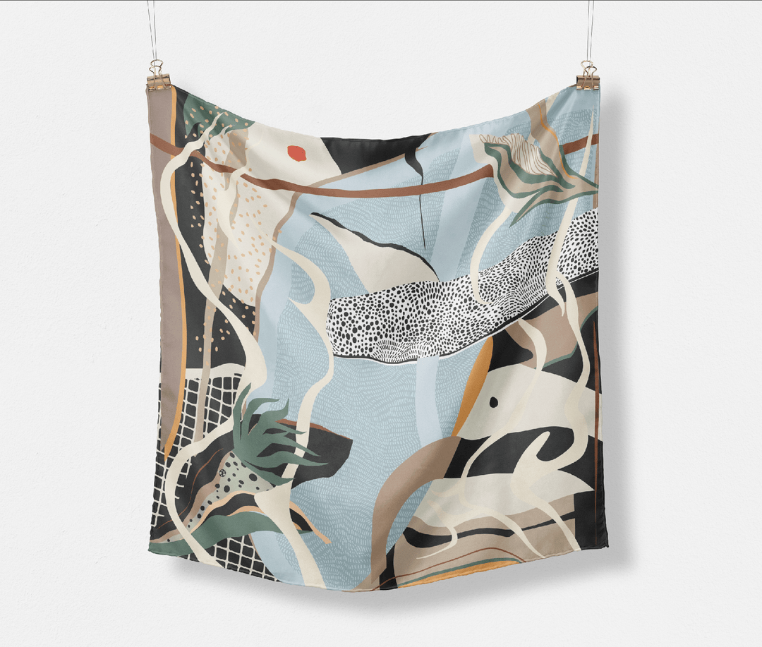The Katie Silk Scarf - CB Grey - Scarf