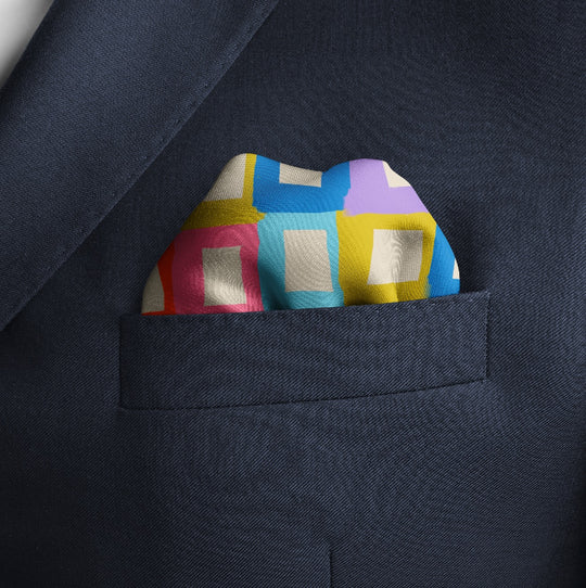 CB Grey x Elise Lyon Pocket Square - CB Grey