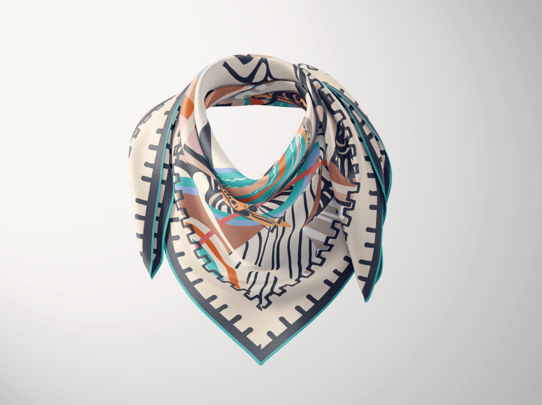 The Pippa Silk Scarf - CB Grey - Scarf