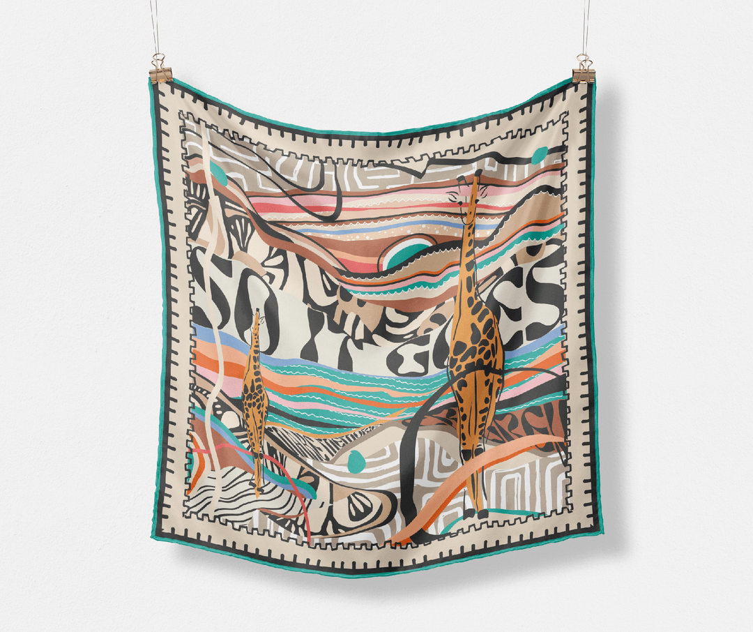 The Pippa Silk Scarf - CB Grey - Scarf