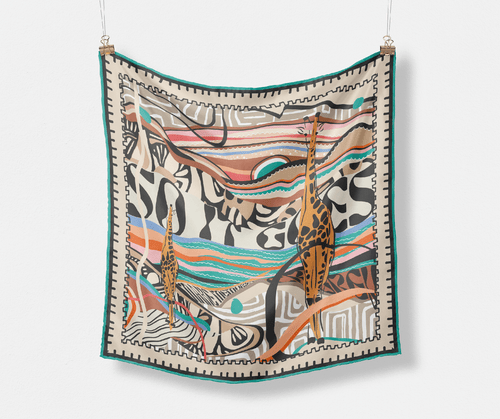 The Pippa Silk Scarf - CB Grey - Scarf