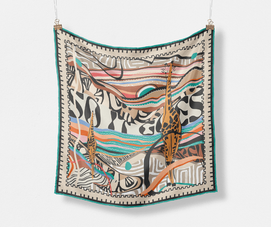The Pippa Silk Scarf - CB Grey - Scarf