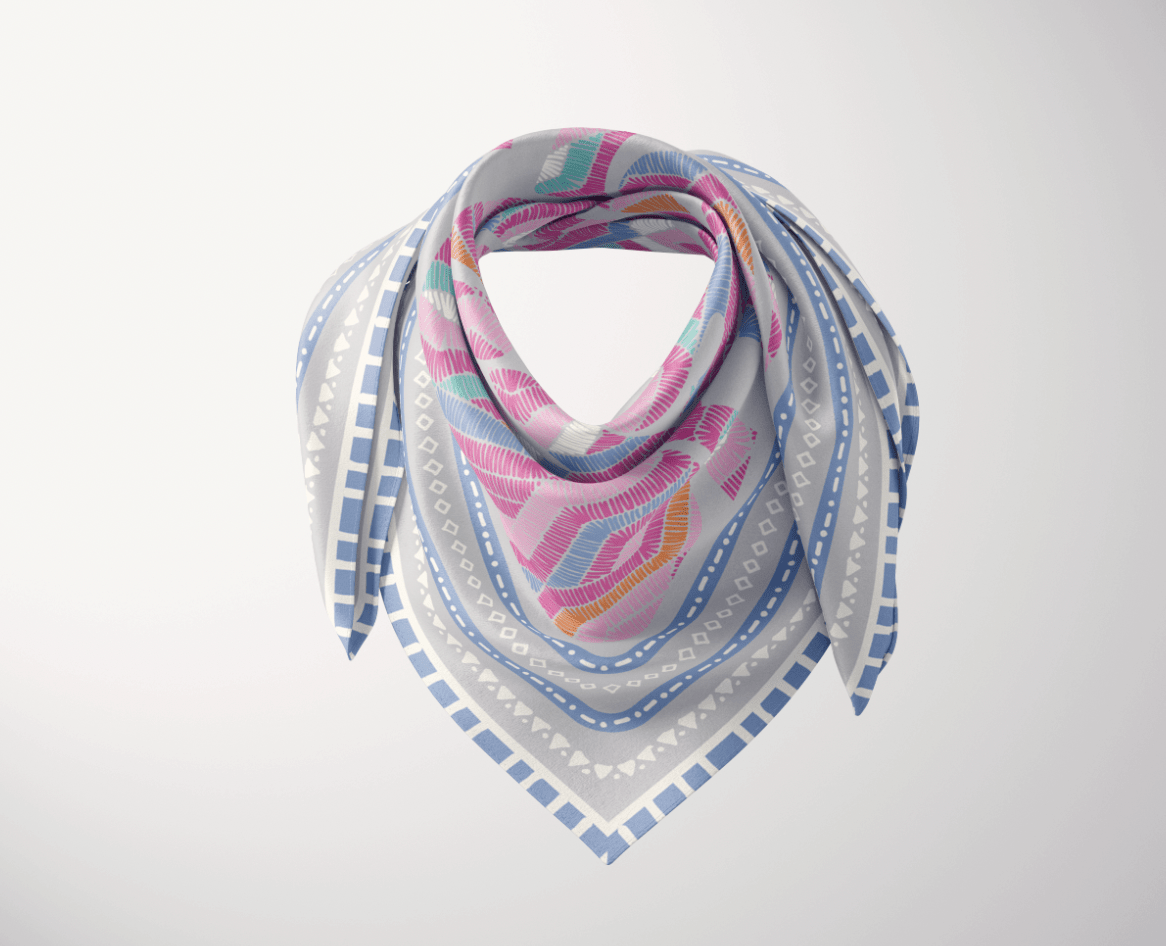The Secret Silk Scarf - CB Grey - Scarf