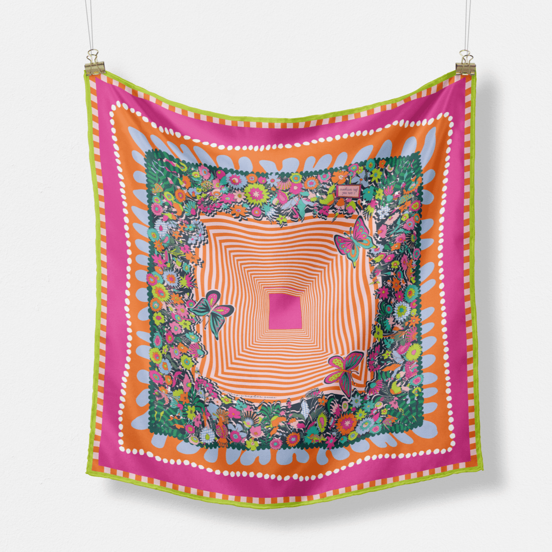 The Taylor Silk Scarf - CB Grey - Scarf
