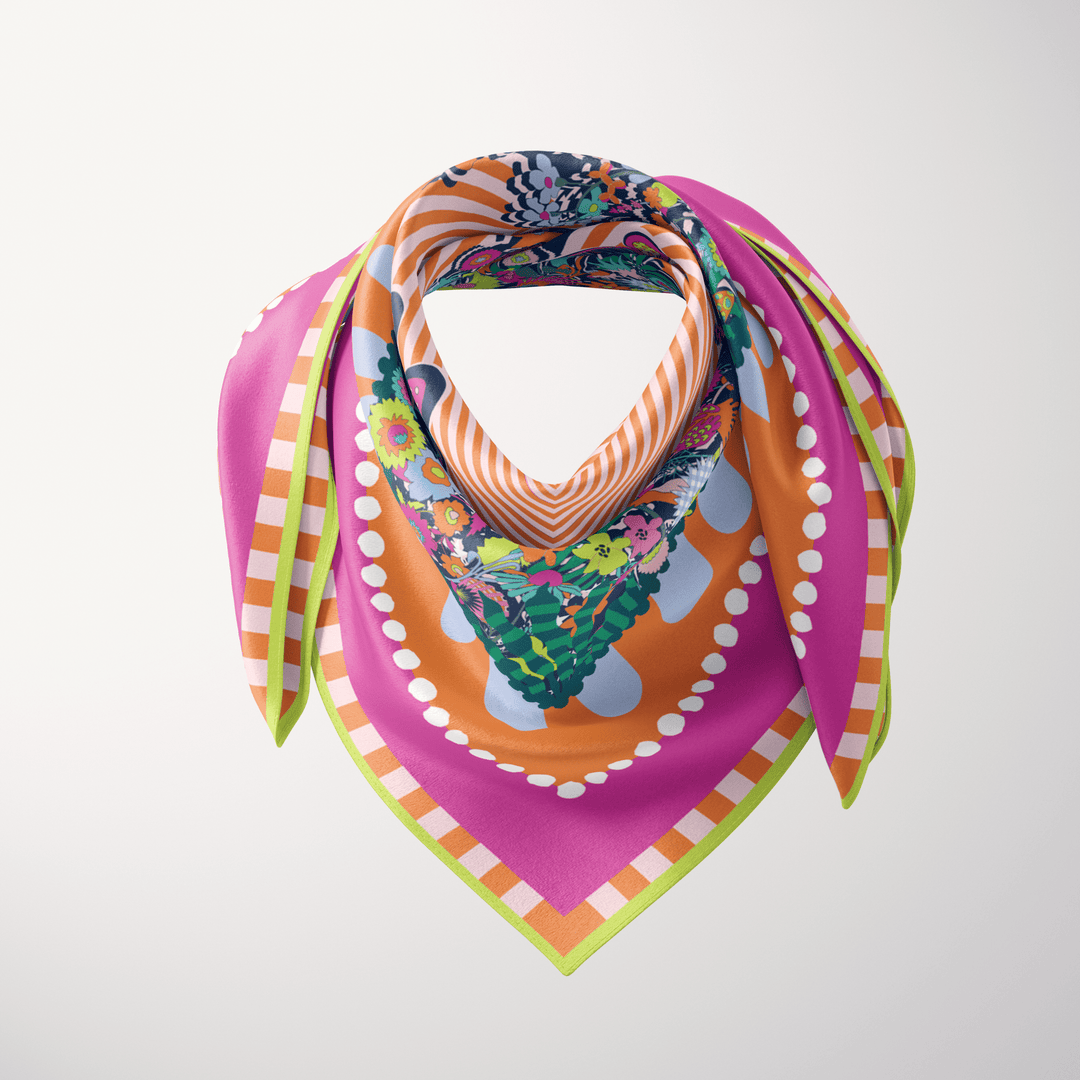 The Taylor Silk Scarf - CB Grey - Scarf