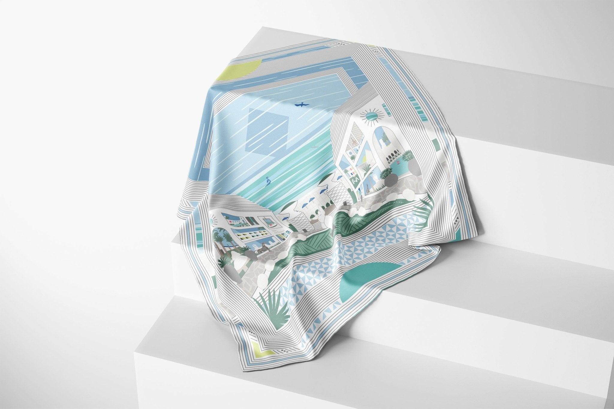 The Alys Silk Scarf - CB Grey - Scarf