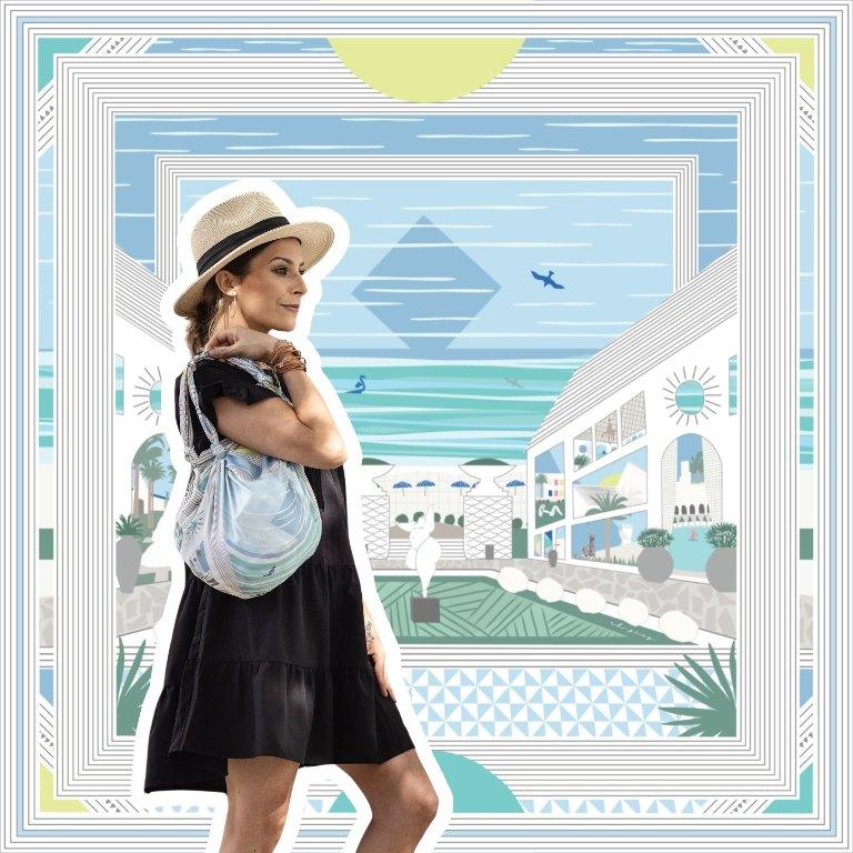 The Alys Silk Scarf - CB Grey - Scarf