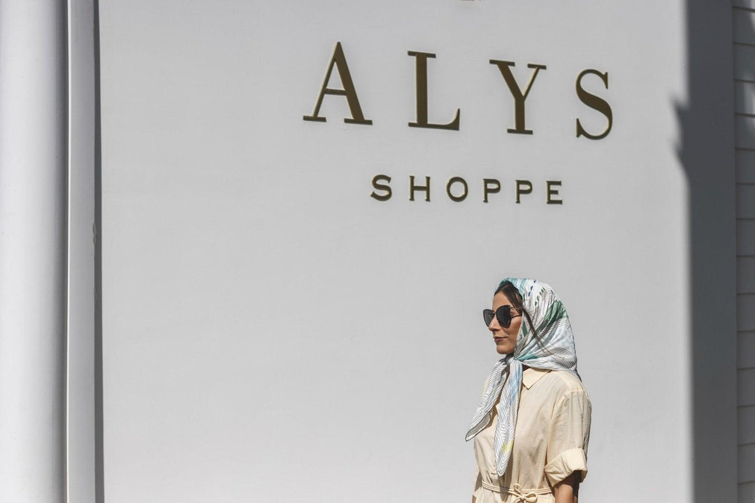The Alys Silk Scarf - CB Grey - Scarf