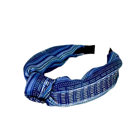 The Annie Silk Knotted Headband - CB Grey - Headband