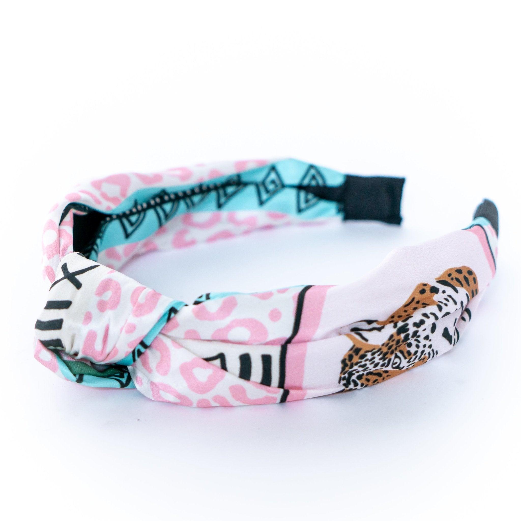 The Aubree Silk Knotted Headband - CB Grey - Headband