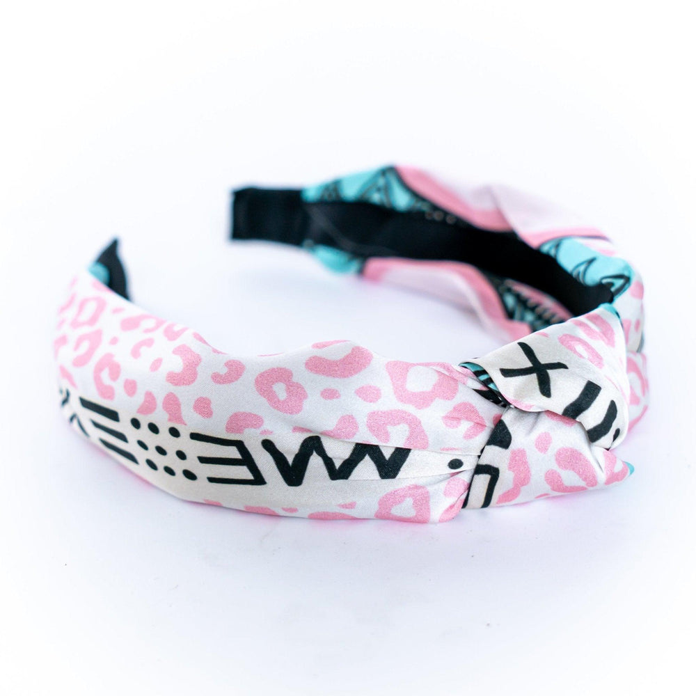 The Aubree Silk Knotted Headband - CB Grey - Headband