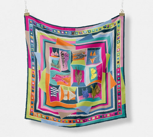 The Brooke Silk Scarf - CB Grey - Scarf