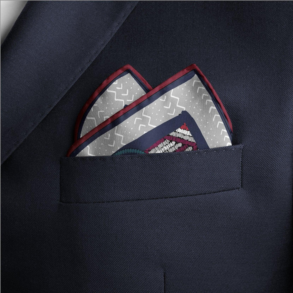 CB Grey - The Coco Pocket Square