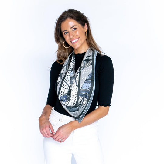 CB Grey - The Coco Silk Scarf