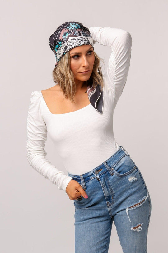 CB Grey - The Dakota Silk Scarf