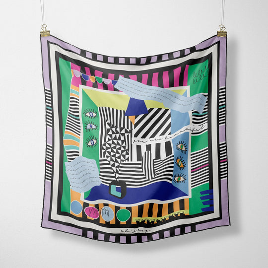The Dancer Silk Scarf - CB Grey - Scarf
