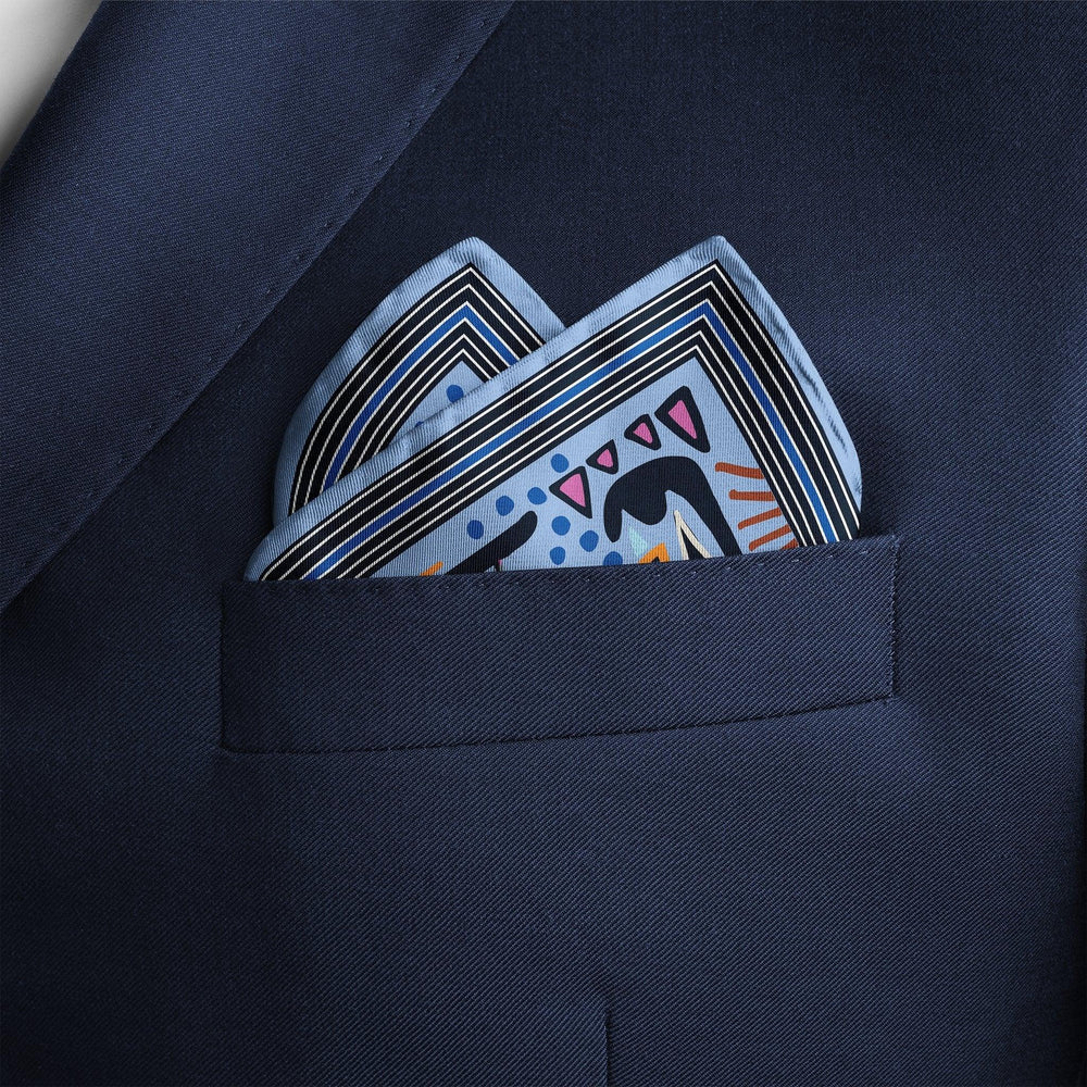 CB Grey - The Elise Pocket Square