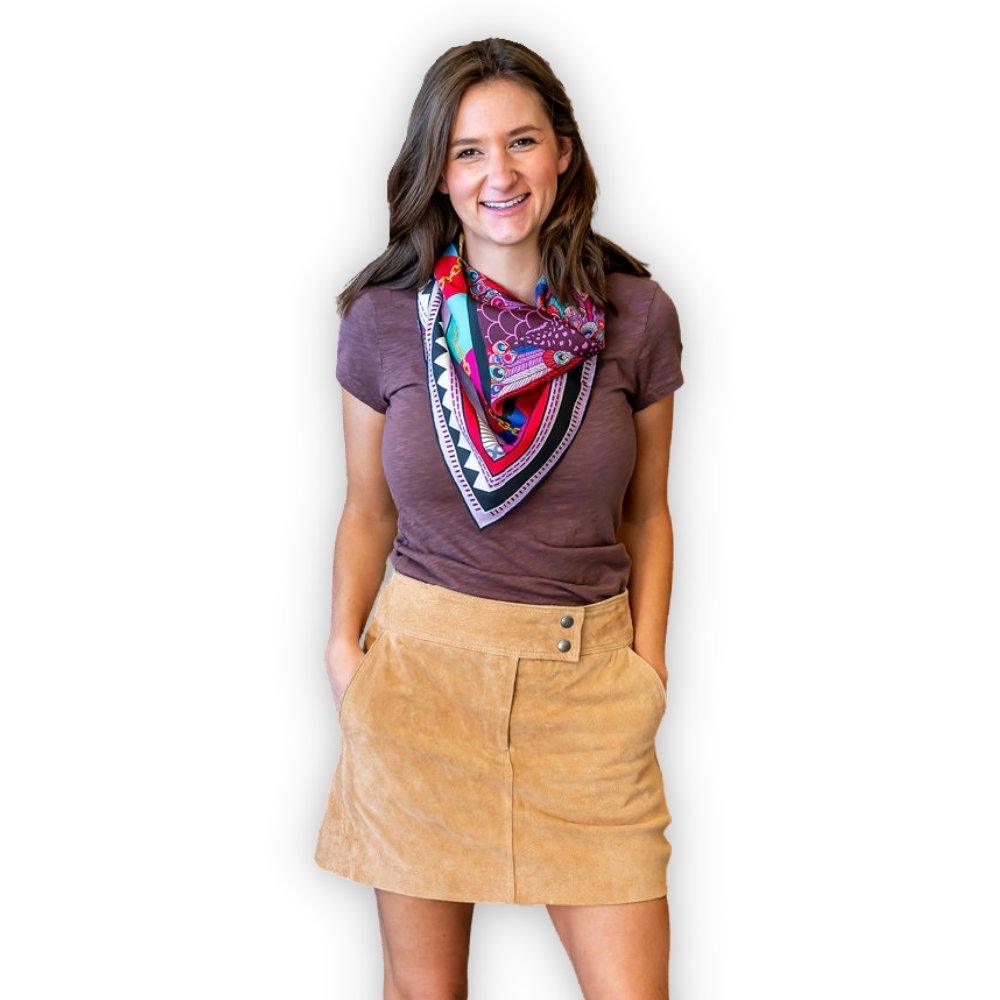The Kathy Silk Scarf - CB Grey - Scarf