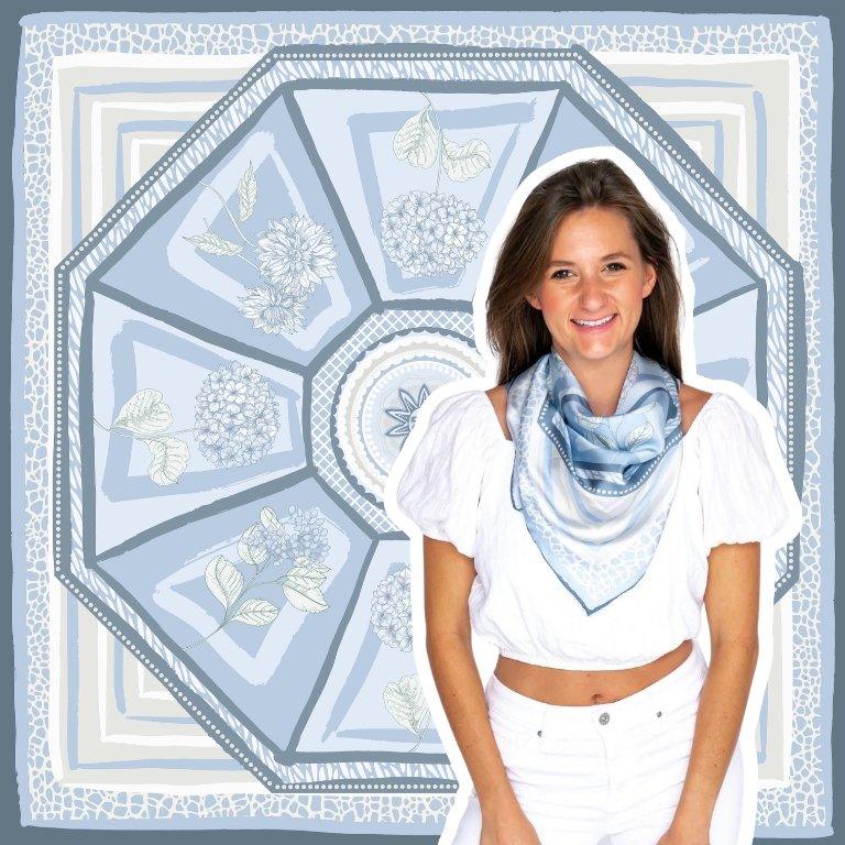 CB Grey - The Lauren Silk Scarf