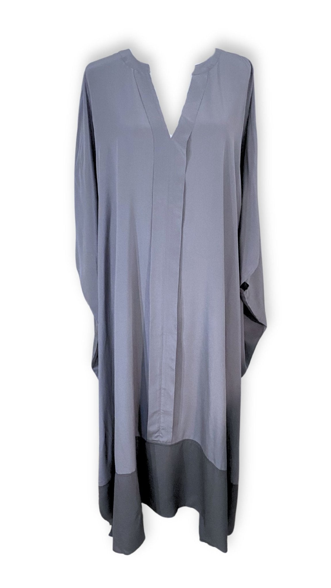 CB Grey x Elise Lyon Silk Caftan - CB Grey - 