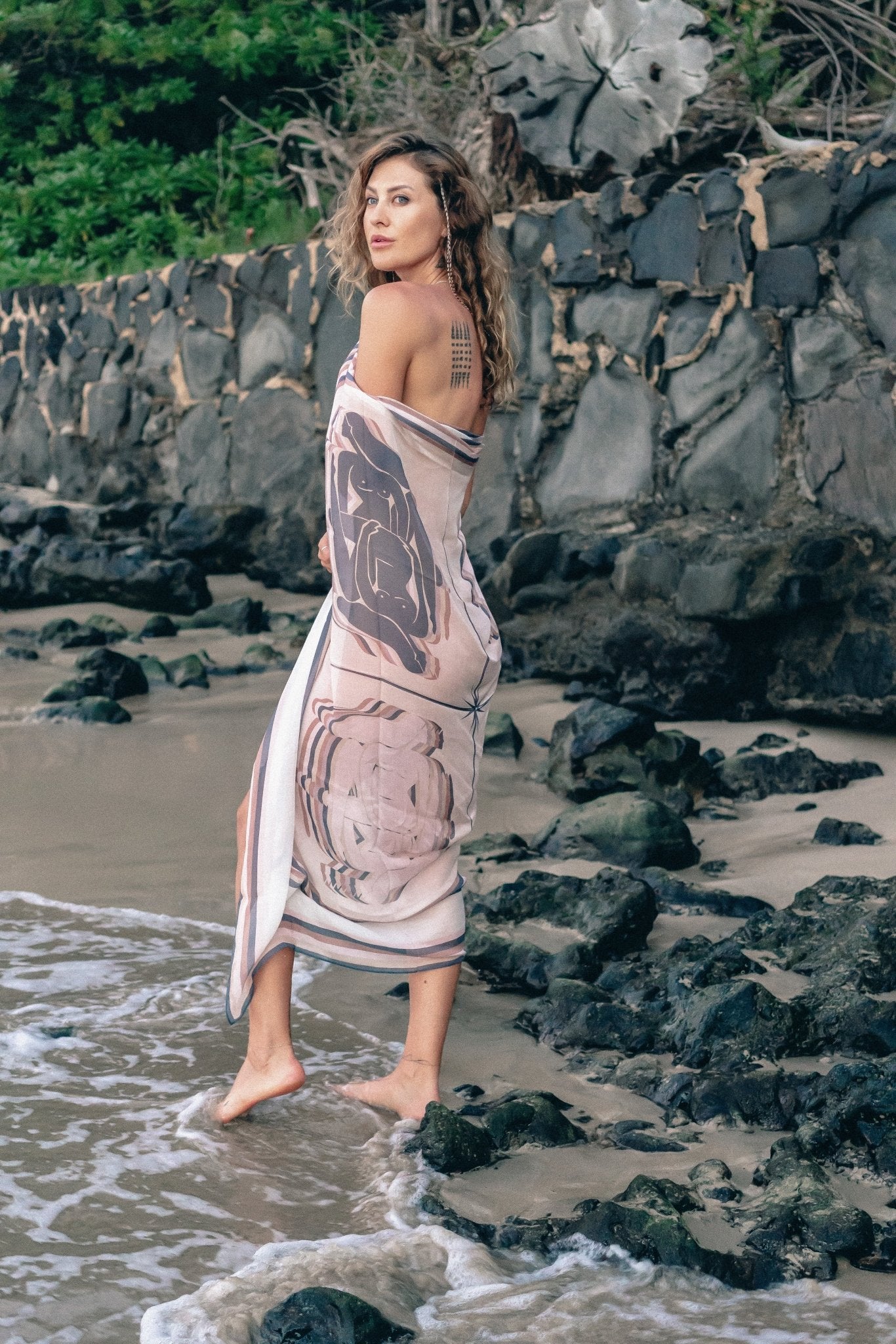 The Nude Beach Shawl - CB Grey - Shawl