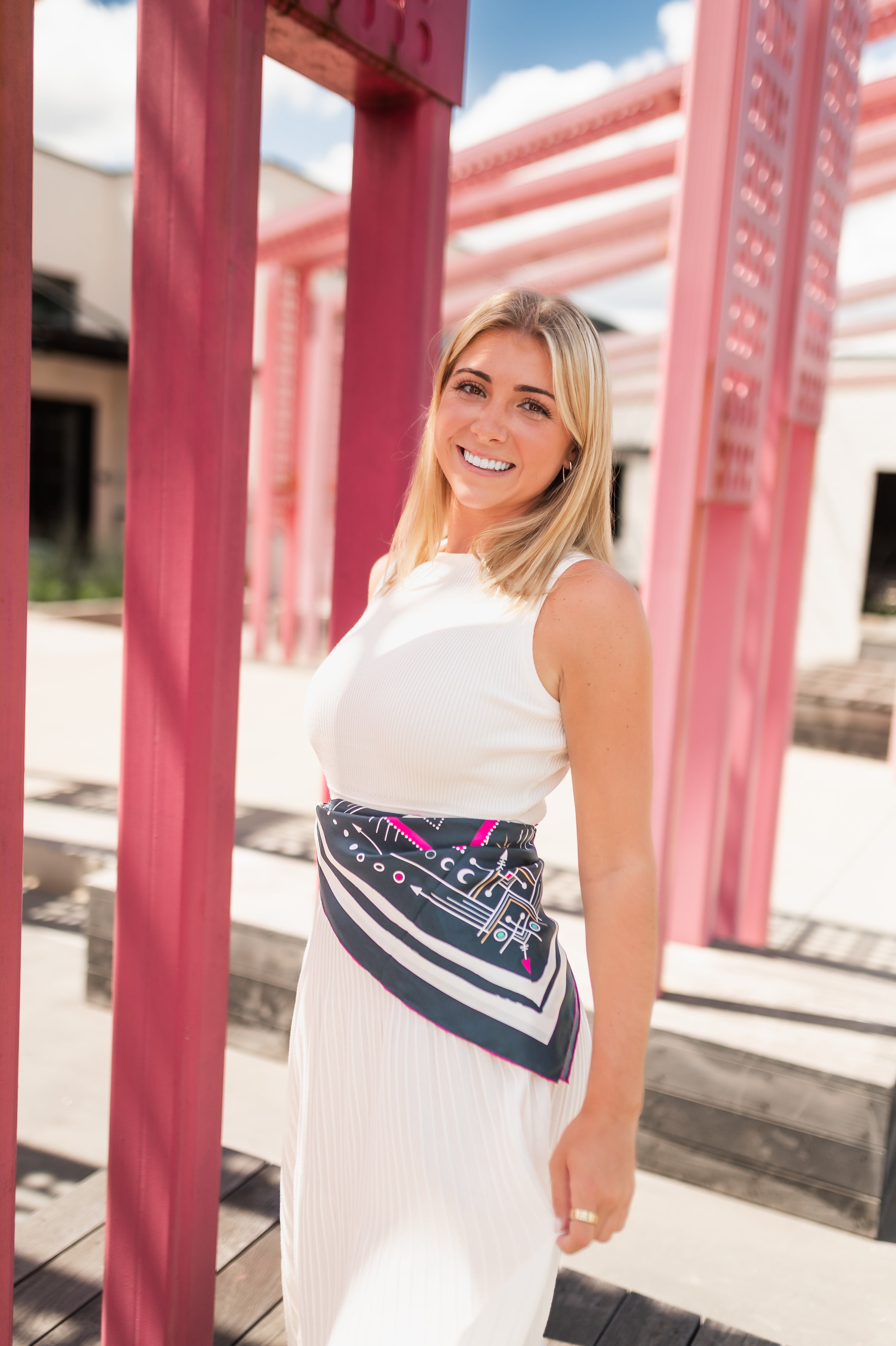 【LOULOUSEOUL】Brooke Slim Dress (Scarf Set / Gray) Brooke Slim Dress (Scarf Set / Gray) - LOULOUSEOUL