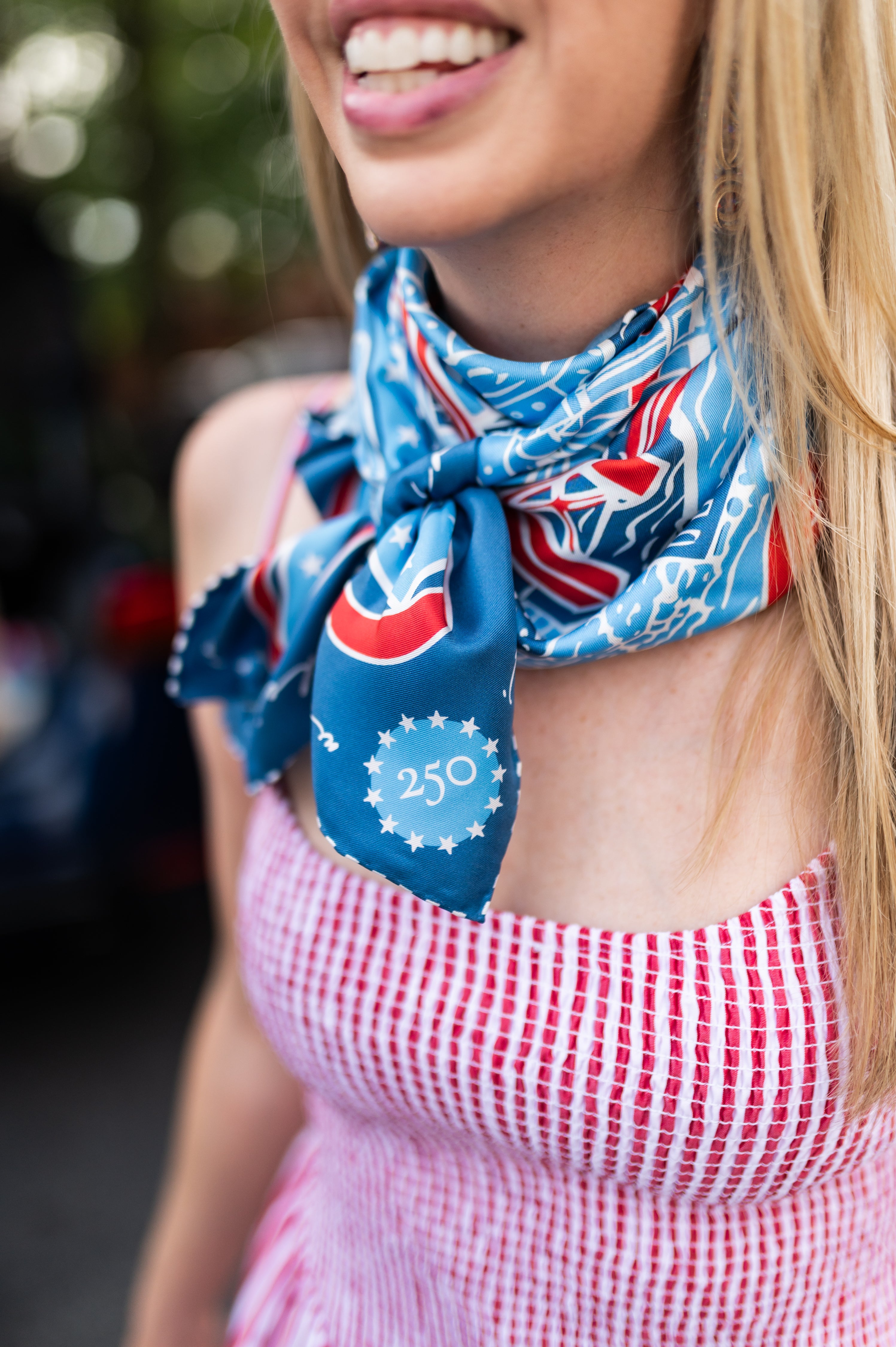 CB Grey x Freedom 250 Silk Scarf — Official America's 250th