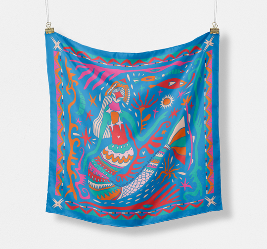 The Sirena Silk Scarf: PREORDER