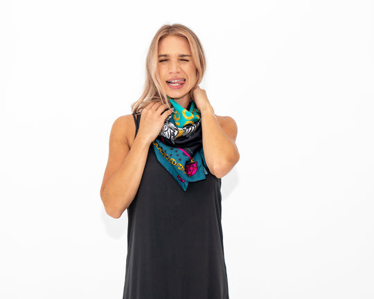 The Kat Silk Scarf - CB Grey