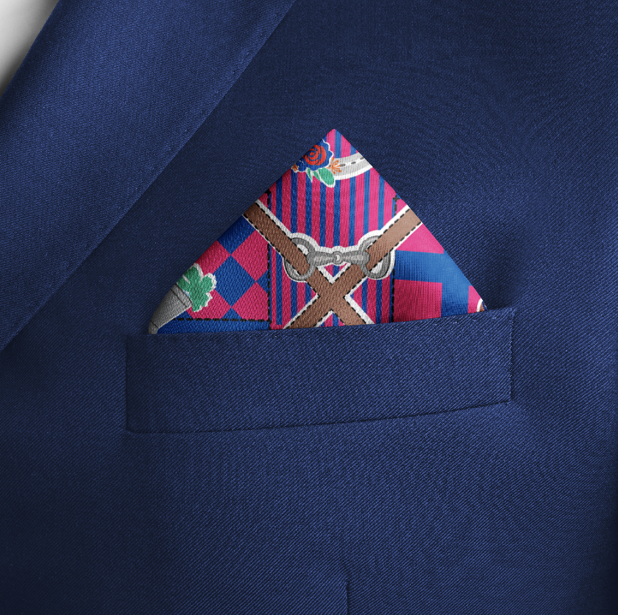 The Penny Pocket Square - CB Grey