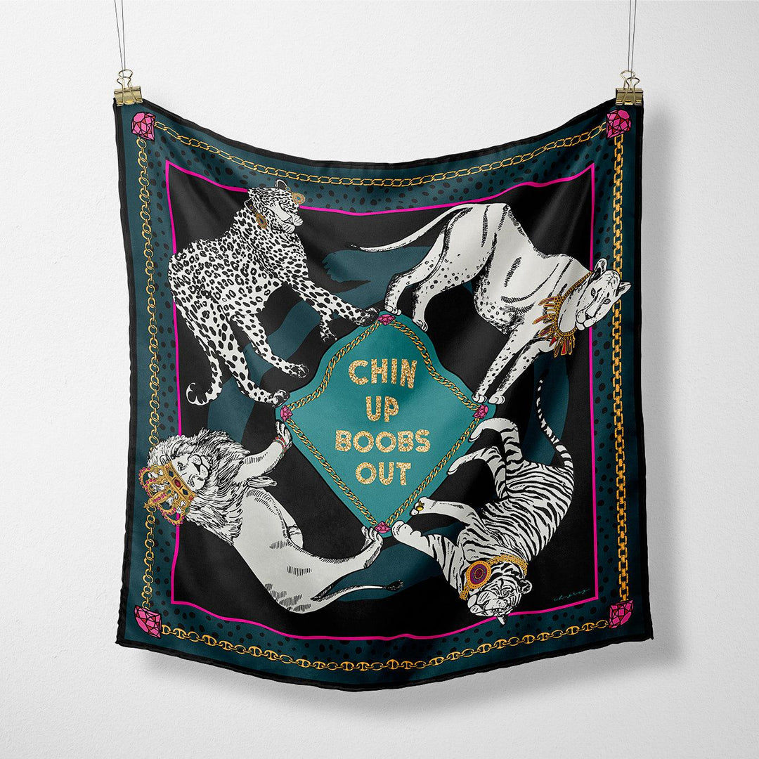 The Kat Silk Scarf - CB Grey