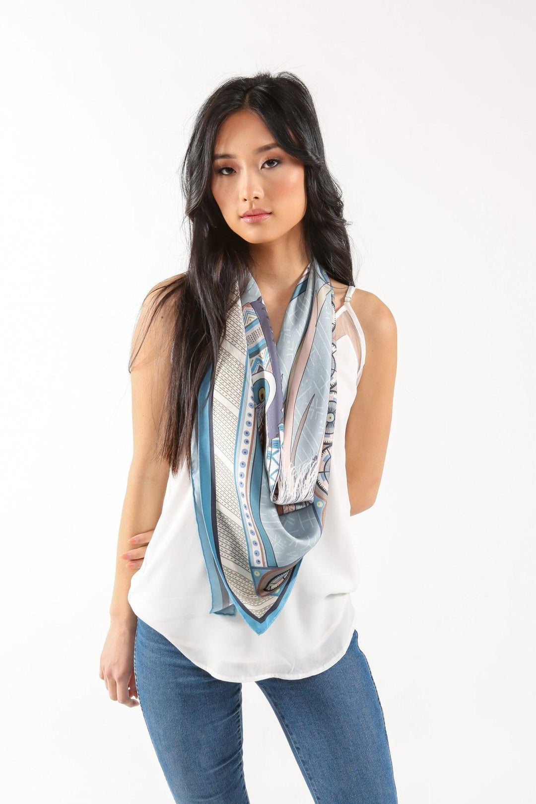 CB Grey - The Layla Silk Scarf