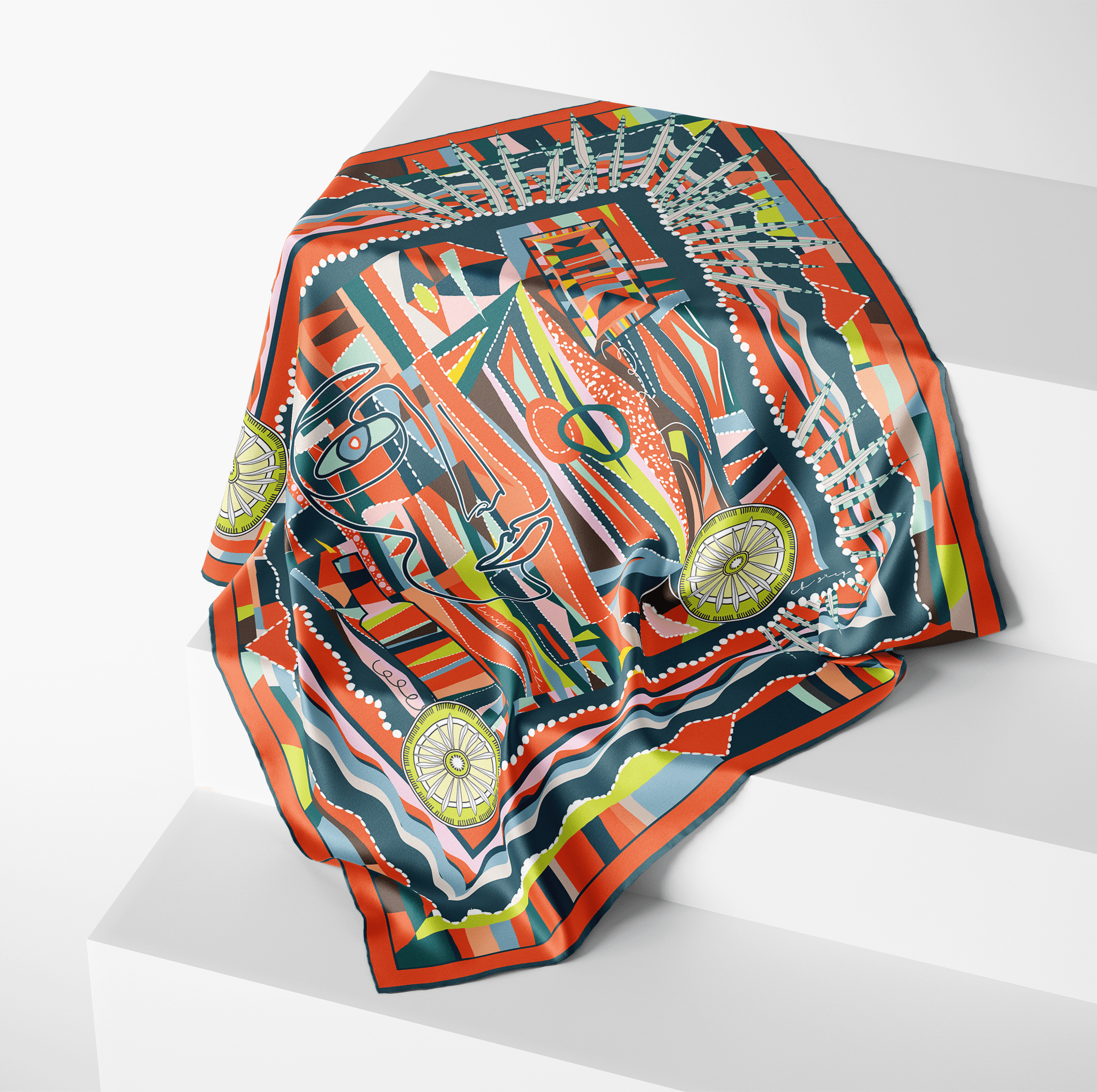 CB Grey - The Curamia Silk Scarf